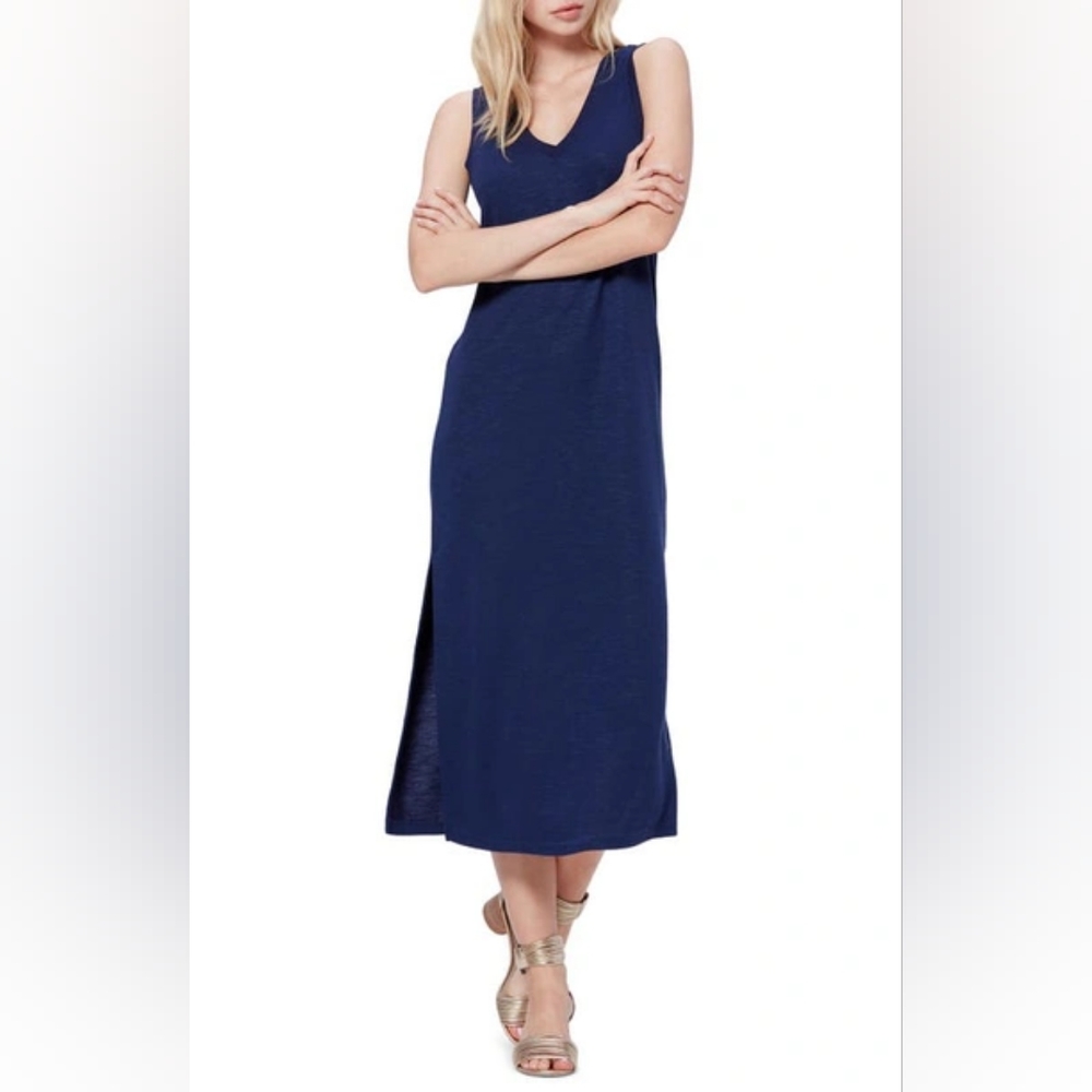 Paige - "Sage" Midi Dress in Navy - Size S  (NWT)
